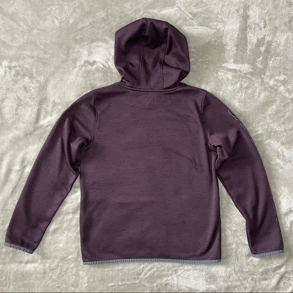 Under Armour Purple Hooded Sweatshirt Large Logo Hoodie with Front Pocket XL - Picture 3 of 8